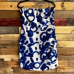 Outback Red Blue And White Strapless Dress Size‎ 10